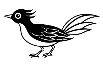 Solfeather bird line art white background
