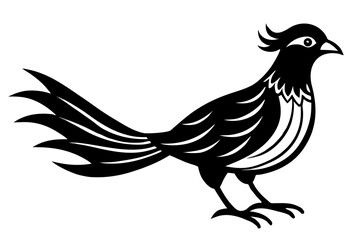 Fototapeta premium Solfeather bird line art white background