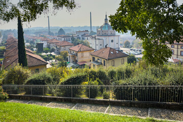 View of Crespi dAdda, a working village and company town built at the end of 19th century, Lombardy region, Italy