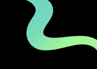 Abstract gradient curve on black background 