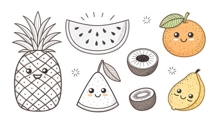 Adorable Fruit Characters