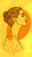 Wall art Elegant Profile Portrait