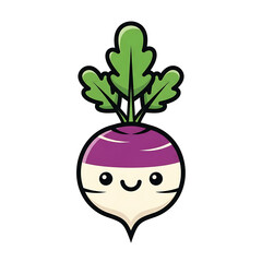 Happy Turnip Cartoon. (1)