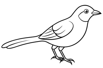 Miralune bird line art white background