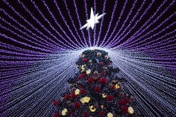 christmas tree with snowflakes