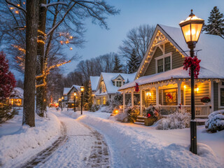 a street with a lot of snow on it