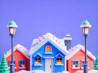 a small house with a snow covered roof