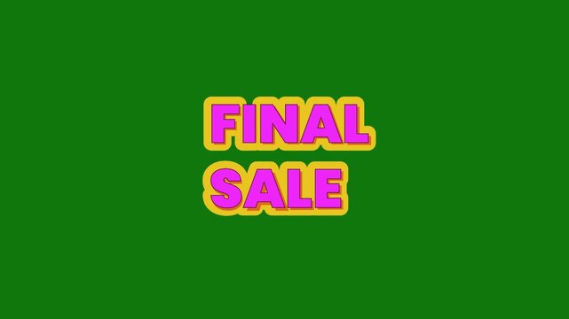 Animated final salet Promotion With Dynamic Motion Design