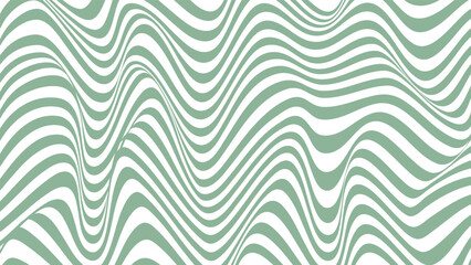 Abstract Sage Green and White Wavy Stripes Seamless Pattern