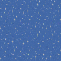 Christmas night stars illustration