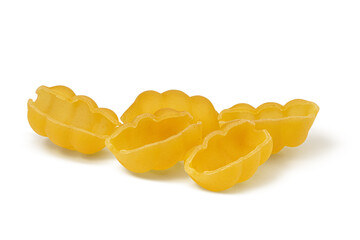 Conchiglioni wheat pasta isolated on a white background