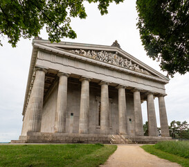 Fototapeta premium Famous Walhalla monument near Regensburg, built by Bavarian king Ludwig I