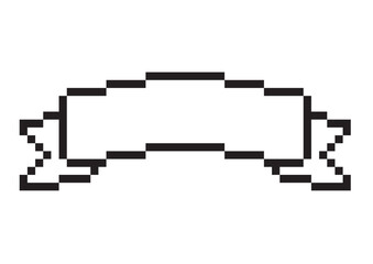 リボン型フレームのドット絵