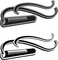 Logo in the vintage style of a lit cigarette.