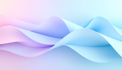 Minimal Corporate Pink and Blue Gradient Background with Abstract Ribbon Waves