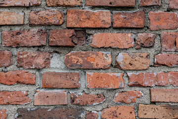 Obraz premium red brick background closeup