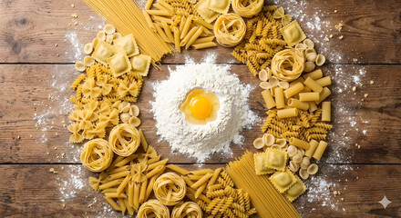 Pasta Circle Arrangement