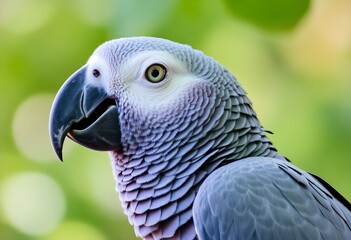 Fototapeta premium A close up of an African Grey Parrot