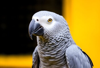 Fototapeta premium A close up of an African Grey Parrot