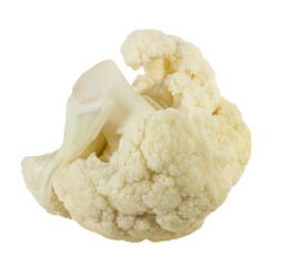 Cauliflower isolated on white background with clipping path