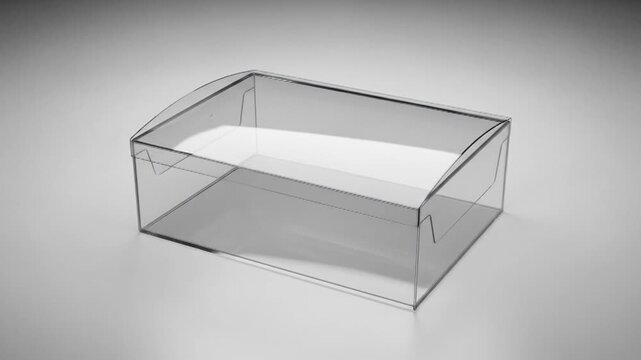 Transparent Plastic Box for Product Packaging and Display.