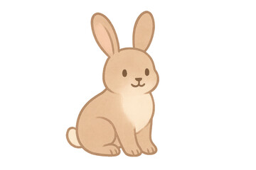 Fototapeta premium Cute bunny illustration with a transparent background for your design