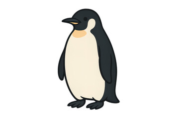 Obraz premium Standing cute penguin illustration with transparent background image.