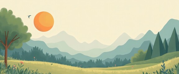 creative minimal label with border, nature, web, blue, decor, event, singing