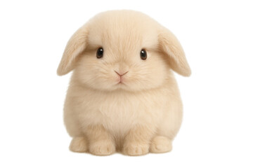 Adorable Bunny Portrait with a transparent background image close up.