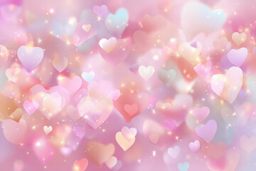 ハート模様のピンク背景