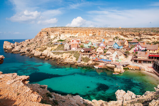 Popeye Village, Anchor bay, Malta. Europe