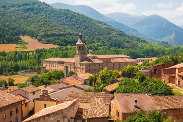 View to San Millan de Yuso monastery