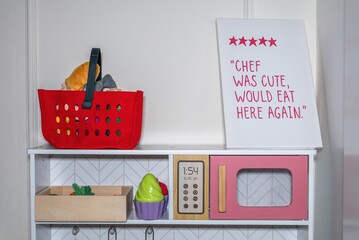 Cute Kids Play Kitchen Interior
