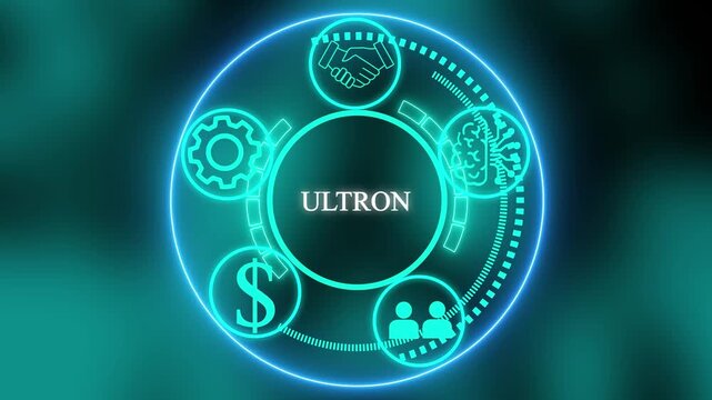 Ultron.Cyber security lock that is being decoded using , data protection business technology.Business, Technology, Internet and network concept.