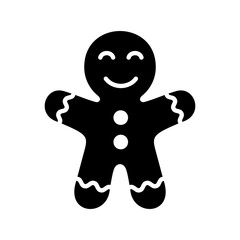 Christmas gingerbread brown vector icon