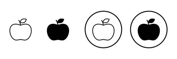 Apple icon vector. Apple sign and symbols for web design.