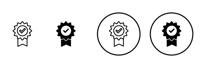 Approved icon vector. Certified Medal Icon