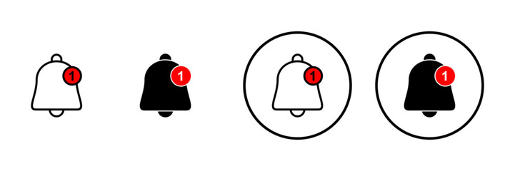 Bell icon vector. Notification sign and symbol for web site design
