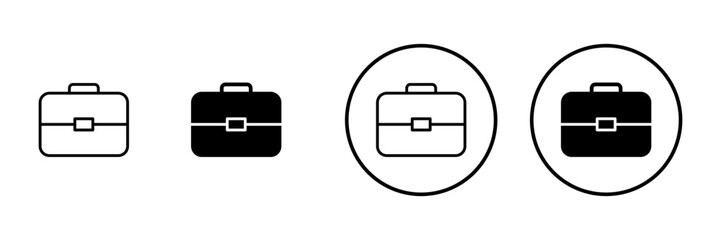 Briefcase icon vector. suitcase sign and symbol. luggage symbol.