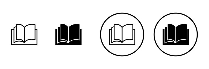 Book icon vector. open book sign and symbol. ebook icon
