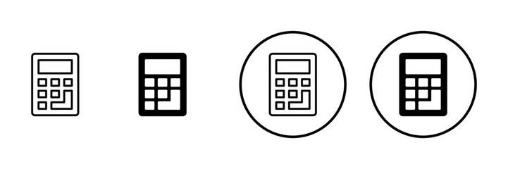 Calculator icon vector. Accounting calculator sign and symbol.