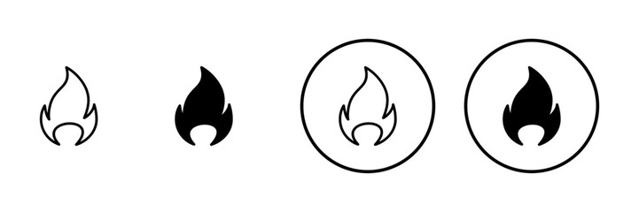 Fire icon vector. fire sign and symbol