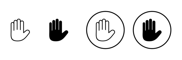 Hand icon vector. hand sign and symbol. palm
