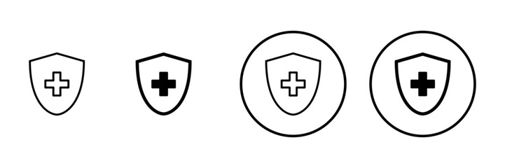 Fototapeta premium Health insurance icon vector. Insurance health document sign and symbol