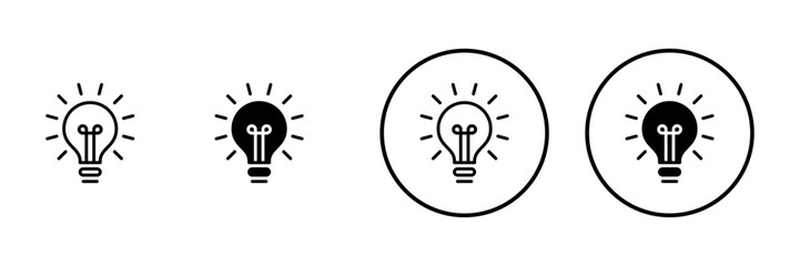 Lamp icon vector. Light bulb sign and symbol. idea symbol.