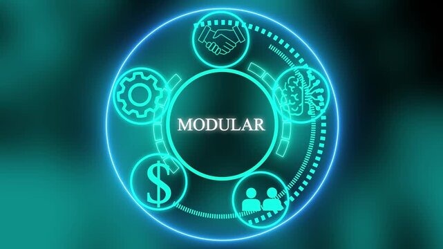 Modular.Cyber security lock that is being decoded using , data protection business technology.Business, Technology, Internet and network concept.
