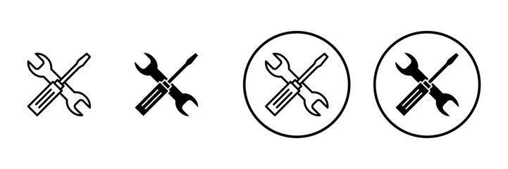 Repair tools icon vector. tool sign and symbol. setting icon. Wrench and screwdriver. Service