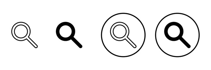 Search icon vector. search magnifying glass sign and symbol