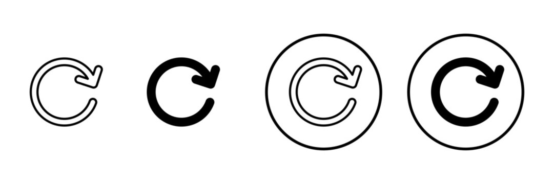 Refresh icon vector. Reload sign and symbol. Update icon.