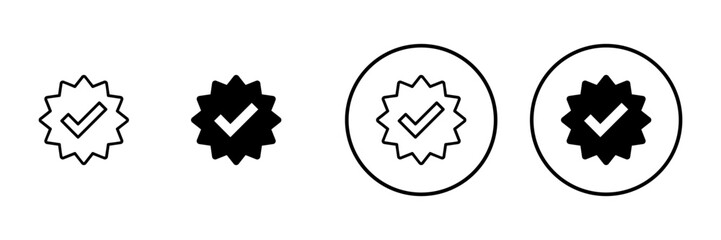verified icon vector. verification check mark. approved sign and symbol